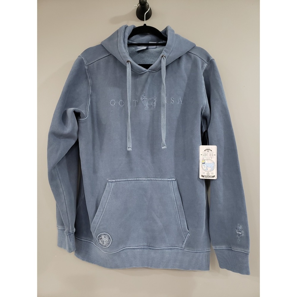 NEW GOAT USA‎ Adult Hoodie Linden Blue Size MEDIUM LONG SLEEVE HOODED